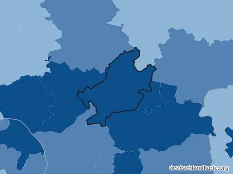 Vorschau: Bevölkerungsdichte von der kreisfreien Stadt Frankfurt am Main