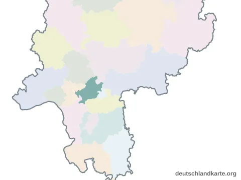 Vorschau: Karte im Bundesland von der kreisfreien Stadt Frankfurt am Main