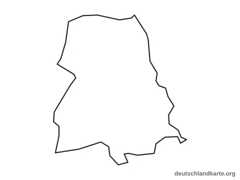 Vorschau: Umrisskarte von der kreisfreien Stadt Frankfurt (Oder)