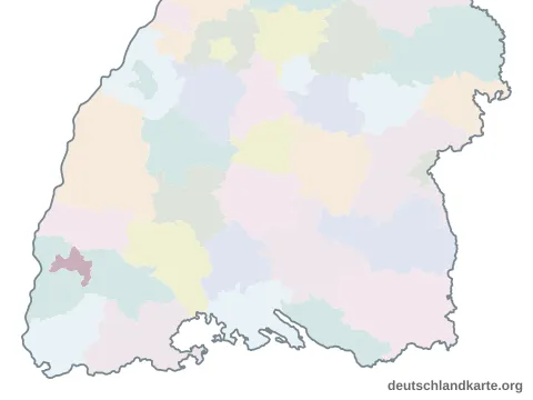 Karte: Stadtkreis Freiburg im Breisgau in Baden-Württemberg