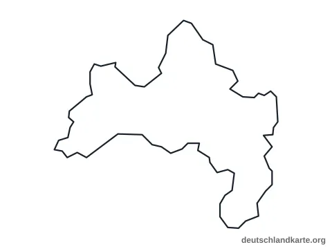 Vorschau: Umrisskarte vom Stadtkreis Freiburg im Breisgau