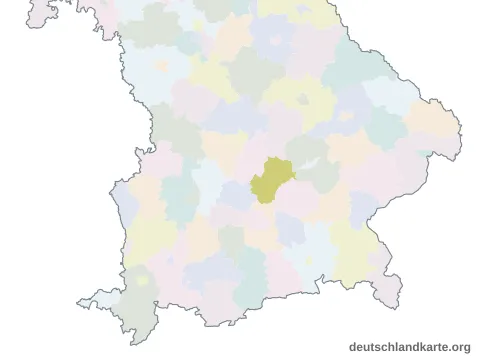 Karte: Landkreis Freising in Bayern