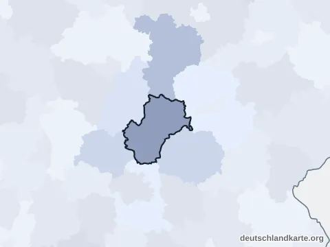 Vorschau: Nachbarkreiskarte vom Landkreis Freising