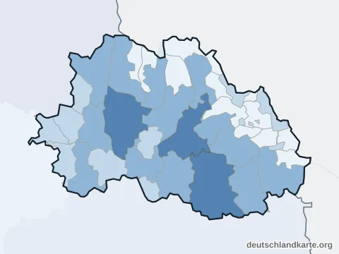 Vorschau: Einwohnerkarte vom Landkreis Freyung-Grafenau