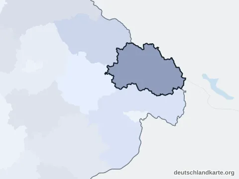 Vorschau: Nachbarkreiskarte vom Landkreis Freyung-Grafenau