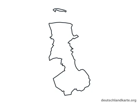 Vorschau: Umrisskarte vom Landkreis Friesland