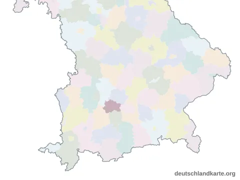 Vorschau: Karte im Bundesland vom Landkreis Fürstenfeldbruck