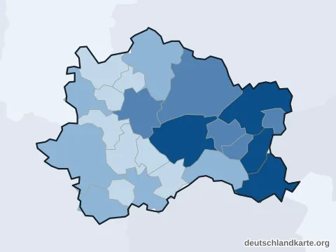 Vorschau: Einwohnerkarte vom Landkreis Fürstenfeldbruck