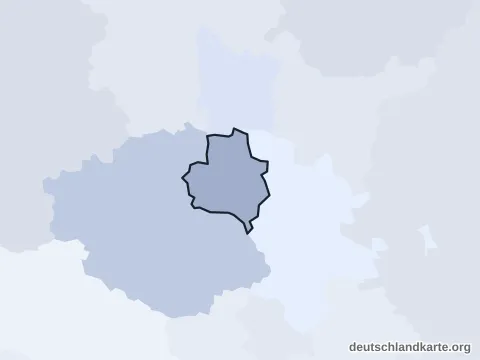 Vorschau: Nachbarkreiskarte von der kreisfreien Stadt Fürth
