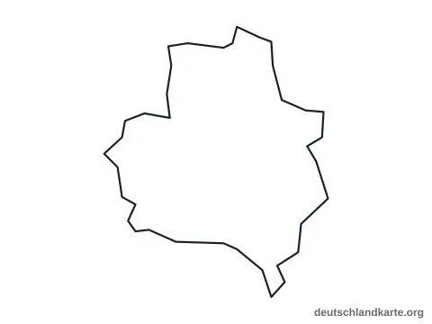 Vorschau: Umrisskarte von der kreisfreien Stadt Fürth