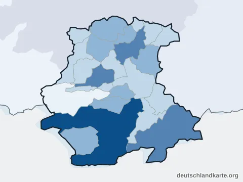 Vorschau: Einwohnerkarte vom Landkreis Garmisch-Partenkirchen