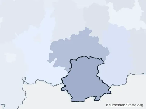 Vorschau: Nachbarkreiskarte vom Landkreis Garmisch-Partenkirchen