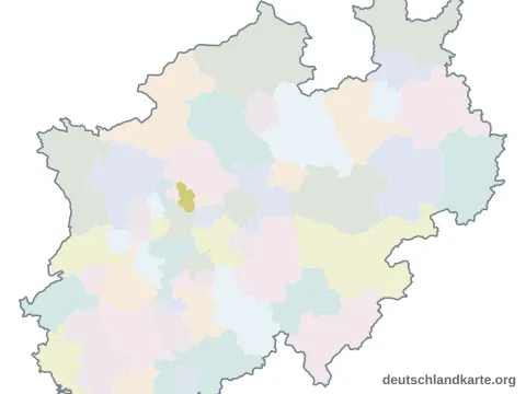 Karte: Kreisfreie Stadt Gelsenkirchen in Nordrhein-Westfalen