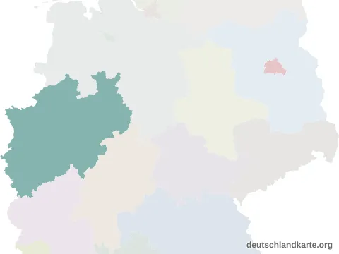 Vorschau: Lagekarte von der kreisfreien Stadt Gelsenkirchen