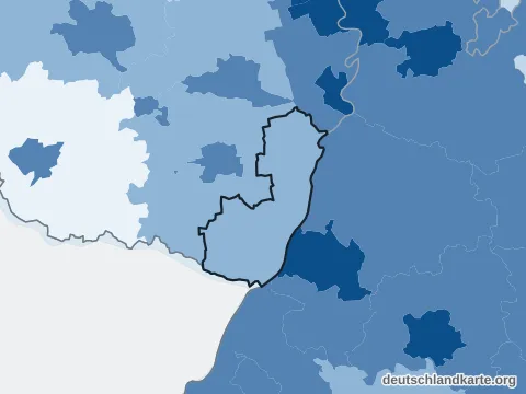 Vorschau: Bevölkerungsdichte vom Landkreis Germersheim