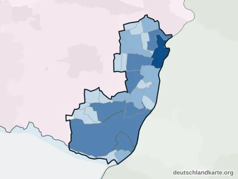 Vorschau: Einwohnerkarte vom Landkreis Germersheim