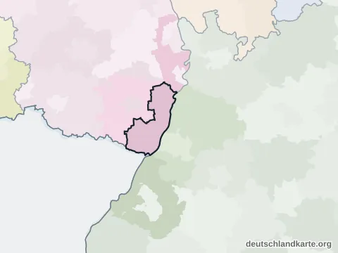 Vorschau: Nachbarkreiskarte vom Landkreis Germersheim