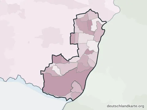 Vorschau: Ortskarte vom Landkreis Germersheim