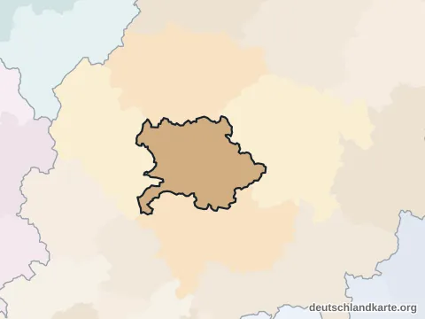 Vorschau: Nachbarkreiskarte vom Landkreis Gießen