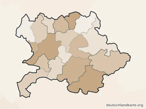 Vorschau: Ortskarte vom Landkreis Gießen