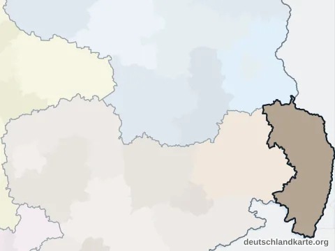 Vorschau: Nachbarkreiskarte vom Landkreis Görlitz