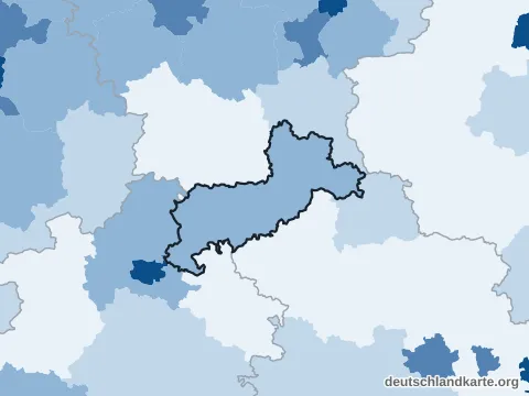 Vorschau: Bevölkerungsdichte vom Landkreis Göttingen