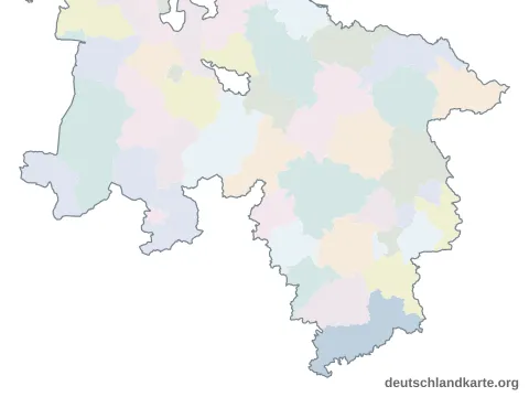 Karte: Landkreis Göttingen in Niedersachsen