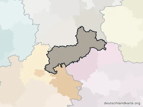 Vorschau: Nachbarkreiskarte vom Landkreis Göttingen