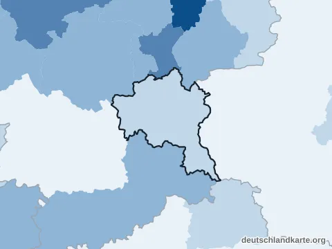 Vorschau: Bevölkerungsdichte vom Landkreis Goslar