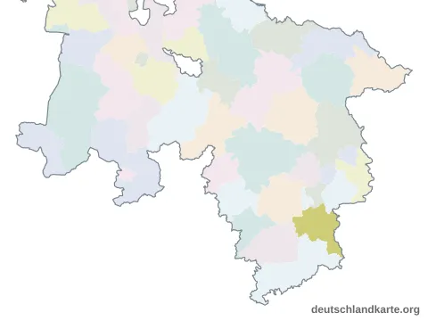 Vorschau: Karte im Bundesland vom Landkreis Goslar