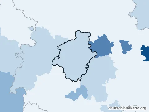 Vorschau: Bevölkerungsdichte vom Landkreis Gotha