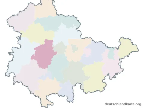 Karte: Landkreis Gotha in Thüringen