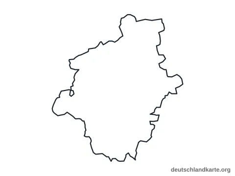 Vorschau: Umrisskarte vom Landkreis Gotha