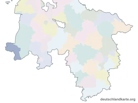 Karte: Landkreis Grafschaft Bentheim in Niedersachsen