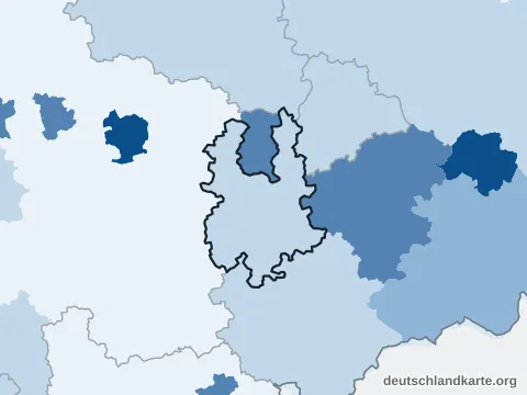Vorschau: Bevölkerungsdichte vom Landkreis Greiz