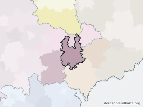 Vorschau: Nachbarkreiskarte vom Landkreis Greiz
