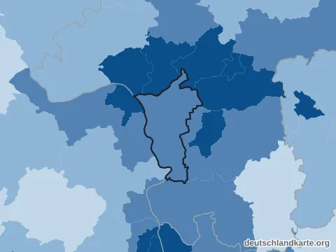 Vorschau: Bevölkerungsdichte vom Landkreis Groß-Gerau