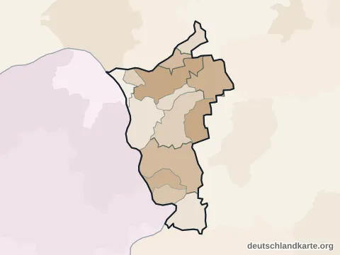 Vorschau: Ortskarte vom Landkreis Groß-Gerau