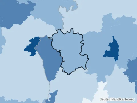 Vorschau: Bevölkerungsdichte vom Landkreis Günzburg