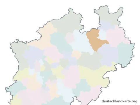 Karte: Kreis Gütersloh in Nordrhein-Westfalen