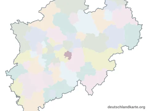 Vorschau: Karte im Bundesland von der kreisfreien Stadt Hagen