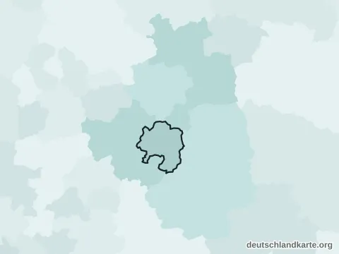 Vorschau: Nachbarkreiskarte von der kreisfreien Stadt Hagen