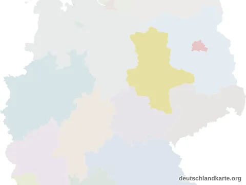 Vorschau: Lagekarte von der kreisfreien Stadt Halle (Saale)
