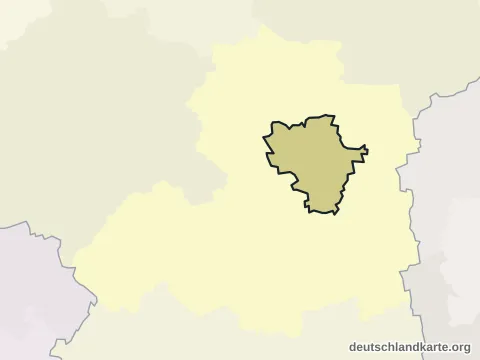 Vorschau: Nachbarkreiskarte von der kreisfreien Stadt Halle (Saale)