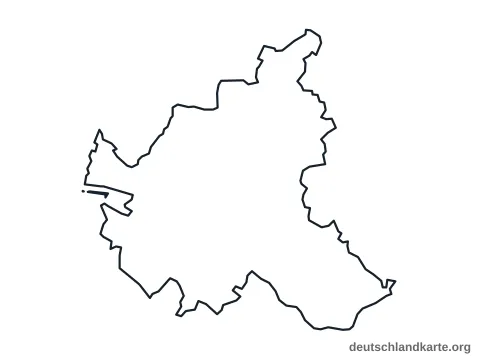 Umrisskarte: Kreisfreie Stadt Hamburg