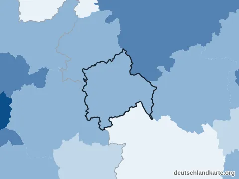 Vorschau: Bevölkerungsdichte vom Landkreis Hameln-Pyrmont