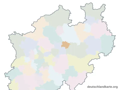 Vorschau: Karte im Bundesland von der kreisfreien Stadt Hamm