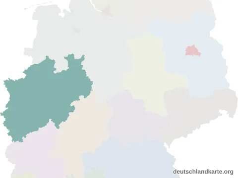Vorschau: Lagekarte von der kreisfreien Stadt Hamm