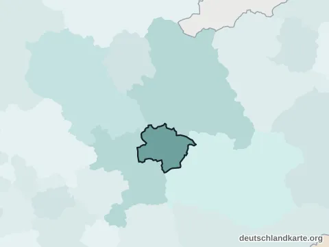 Vorschau: Nachbarkreiskarte von der kreisfreien Stadt Hamm