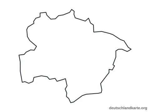 Vorschau: Umrisskarte von der kreisfreien Stadt Hamm